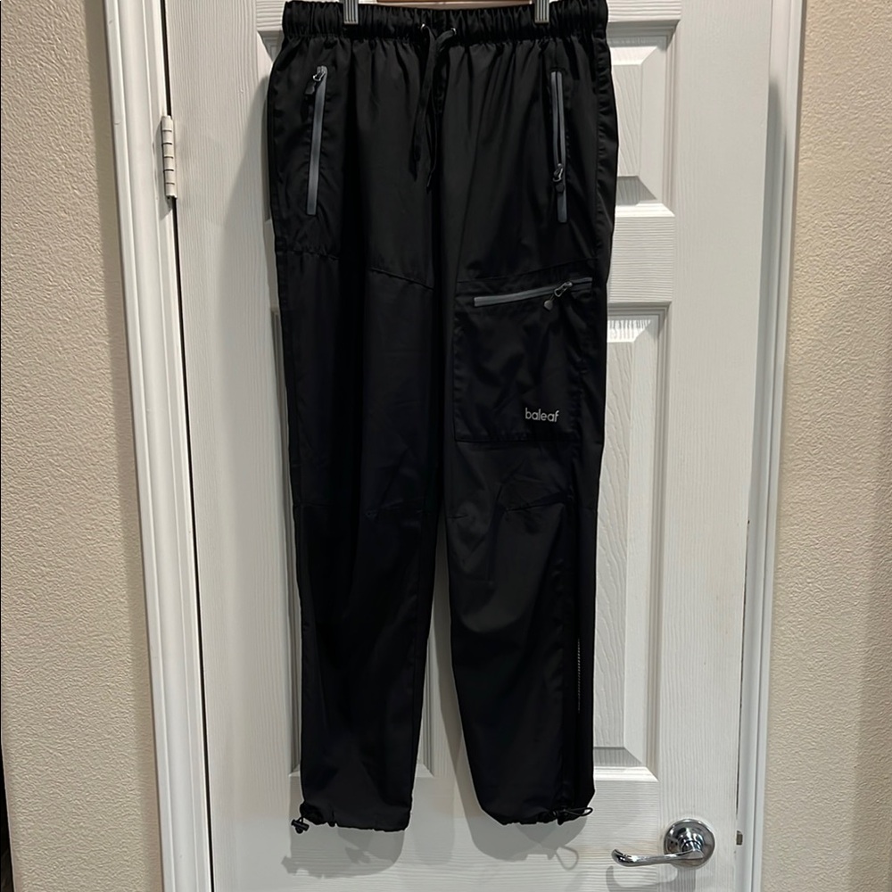 Baleaf Black Joggers with Silver Details